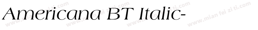 Americana BT Italic字体转换